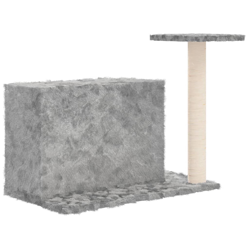 Rascador para gatos con postes de sisal gris claro 51 cm vidaXL