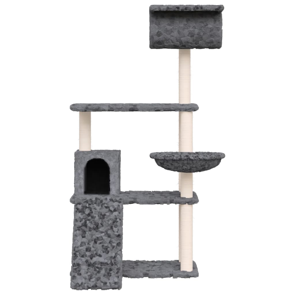 Catschador with dark gray sisal posts 131 cm