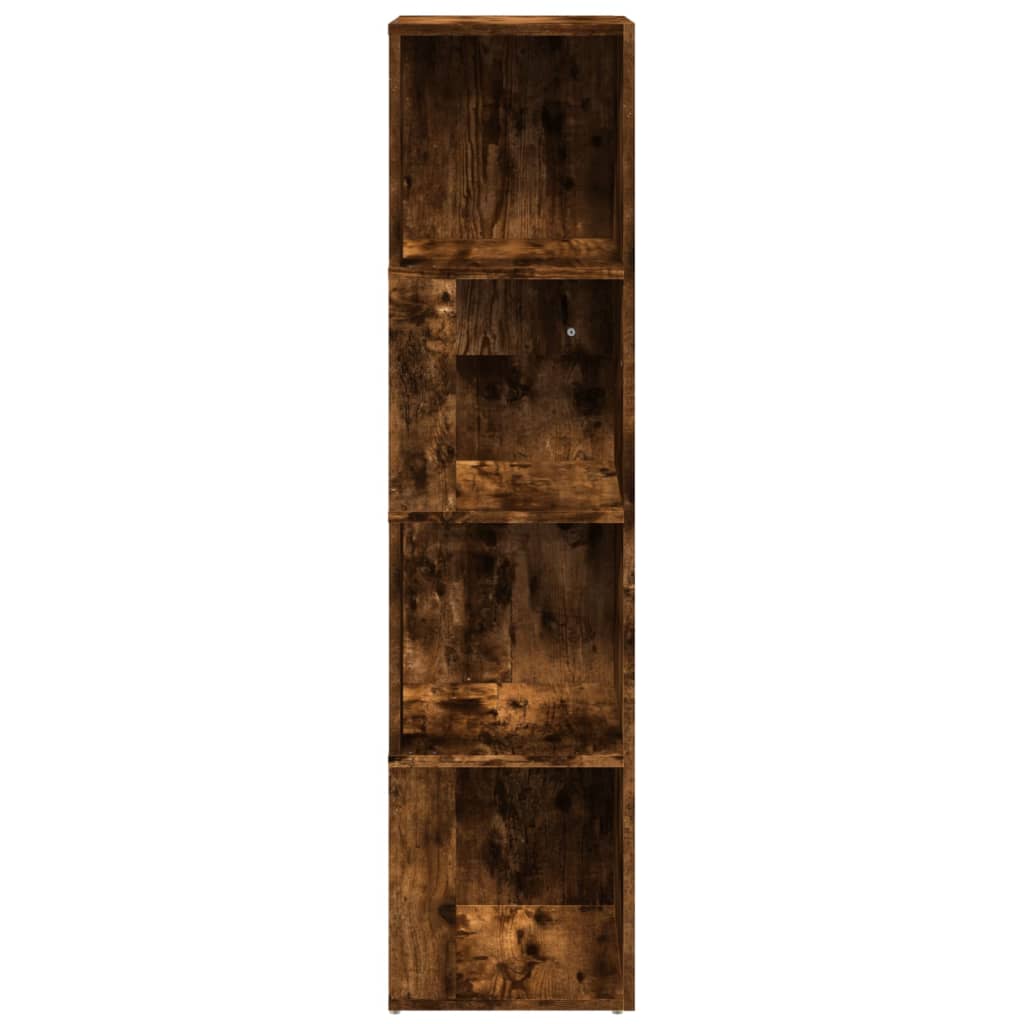 Mueble esquina madera roble ahumado 33x33x132 cm