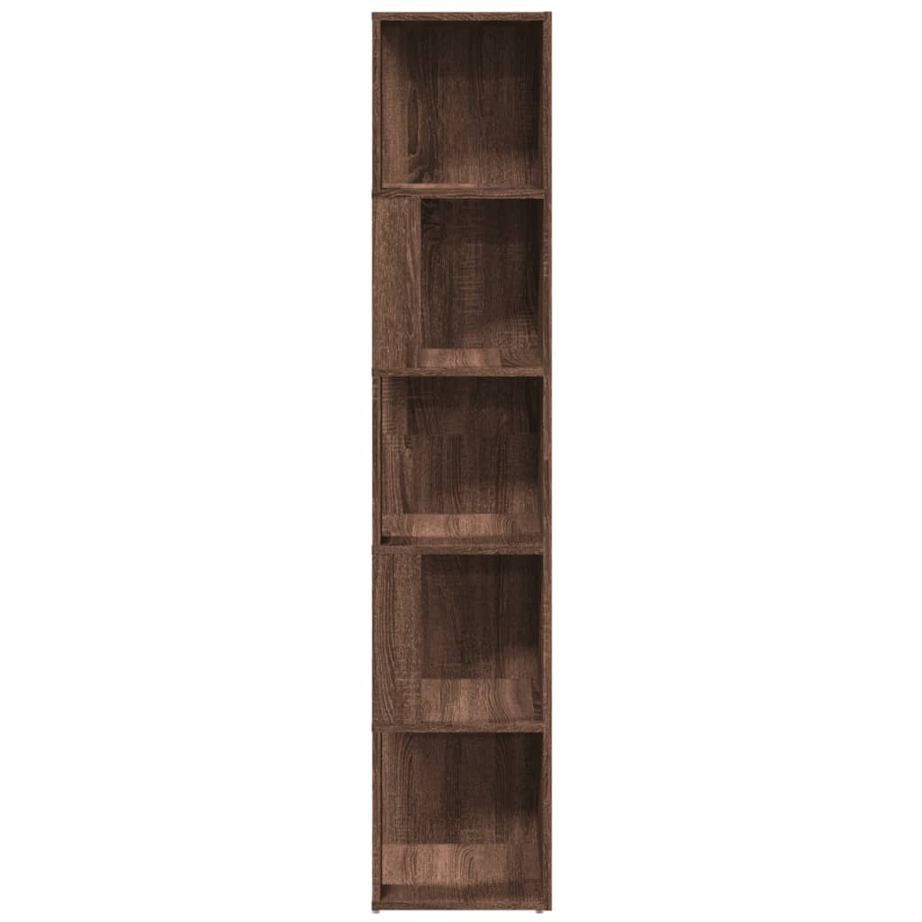 Mueble esquina madera marrón roble 33x33x164,5cm