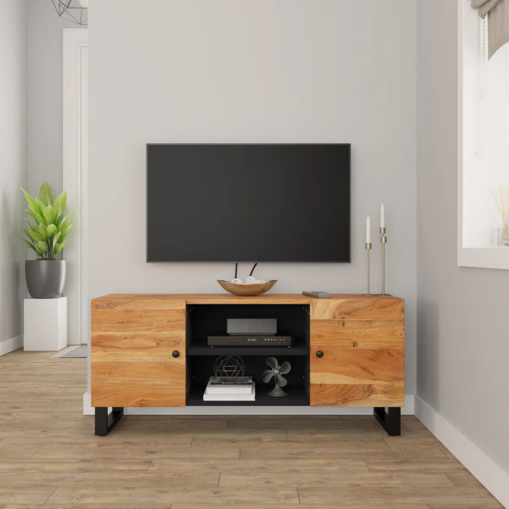 Vetonek Mueble de TV madera maciza de acacia 105x33x46 cm