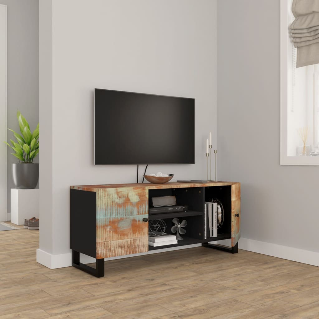 Mobili TV in legno massiccio riciclato 105x33x46 cm