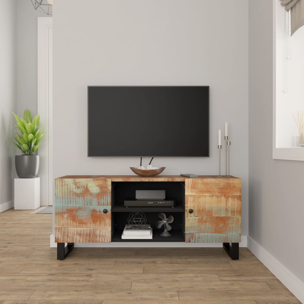 Vetonek Mueble de TV madera maciza reciclada 105x33x46 cm