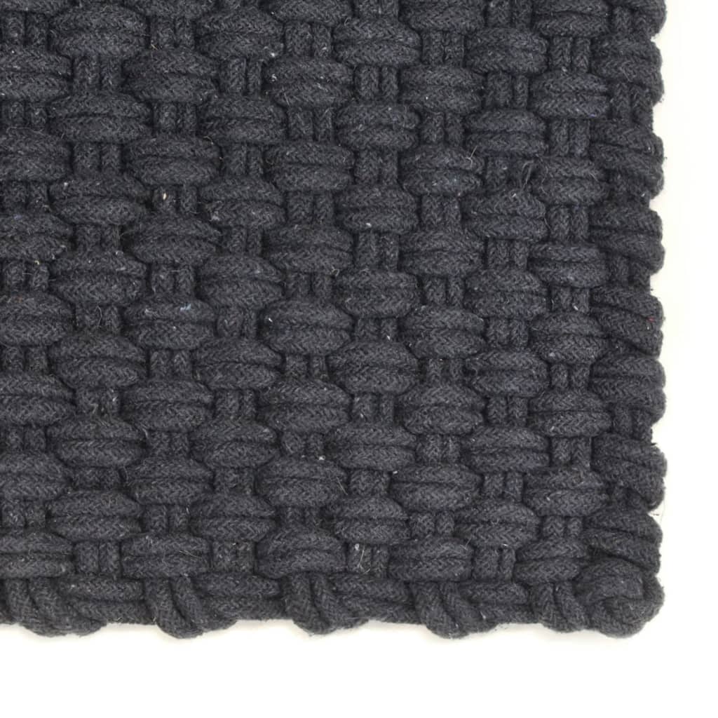 Carpet de algodão cinza retangular 80x160 cm