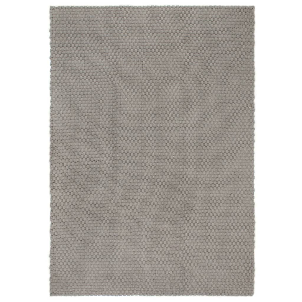 Carpet de algodão cinza retangular 120x180 cm