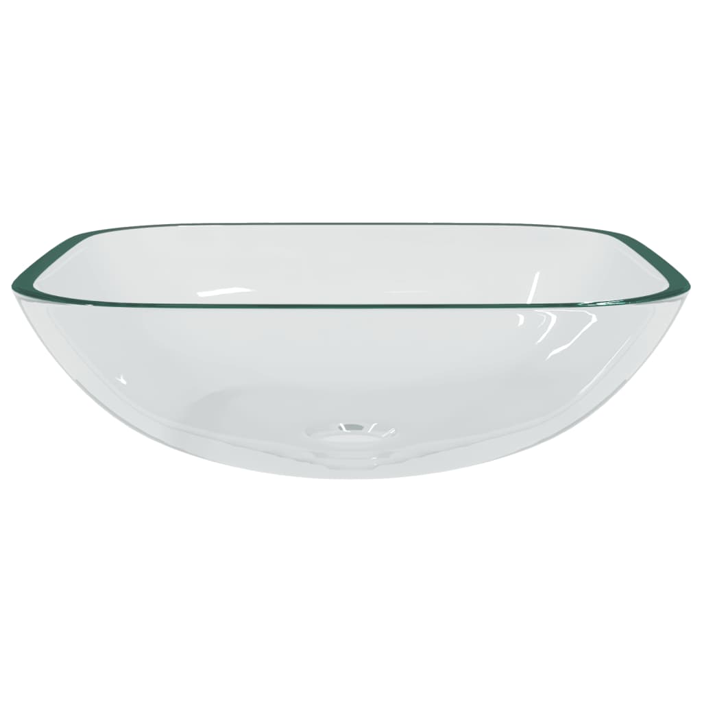 Lavabo de vidrio transparente 42x42x14 cm - Vetonek