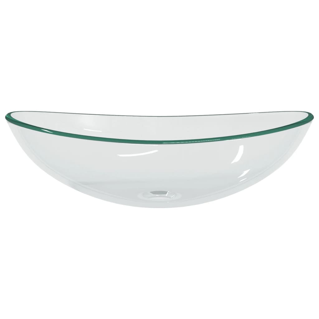 Lavabo de vidrio templado transparente 54,5x35x15,5 cm - Vetonek