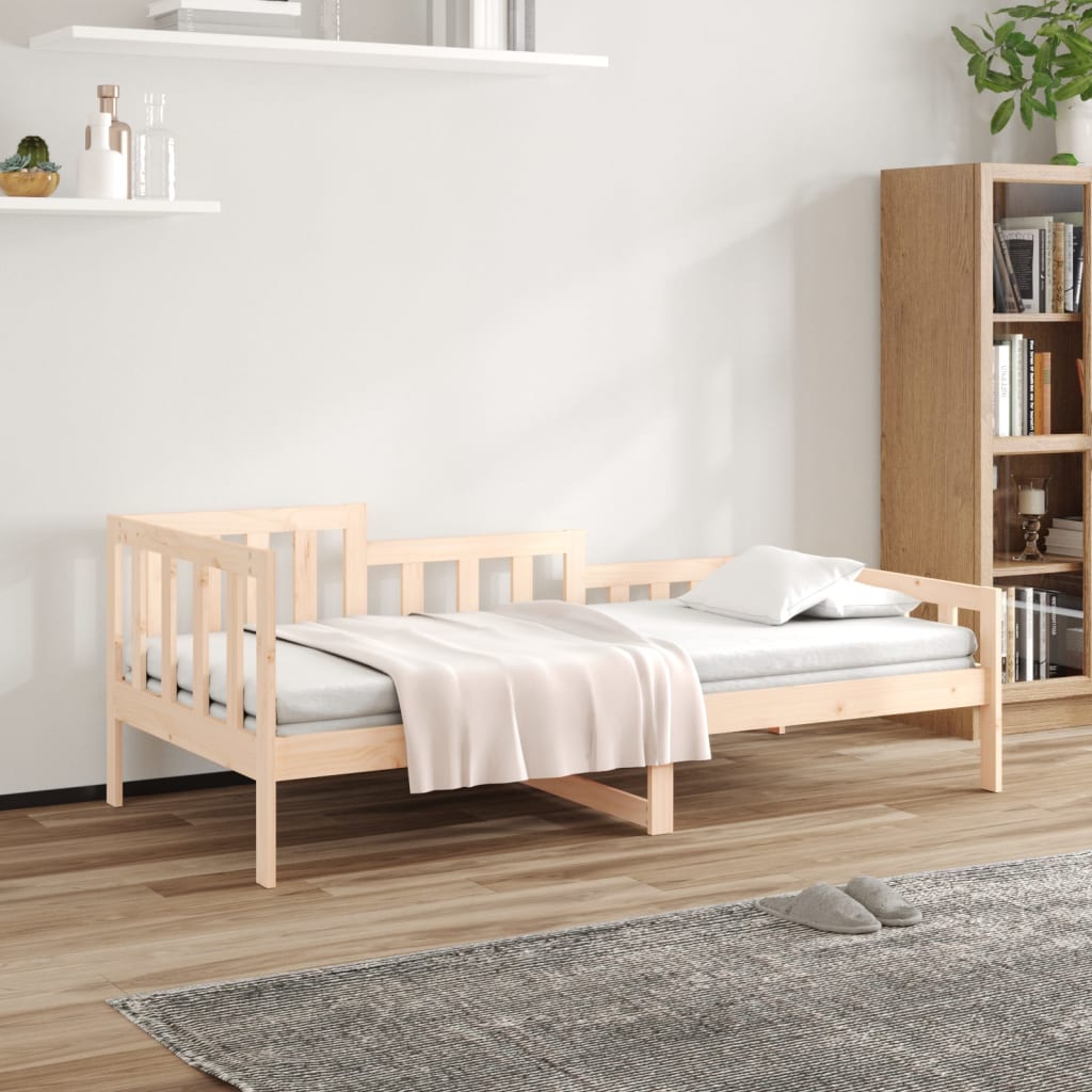 Vetonek Sofá cama sin colchón madera maciza de pino 90x200 cm