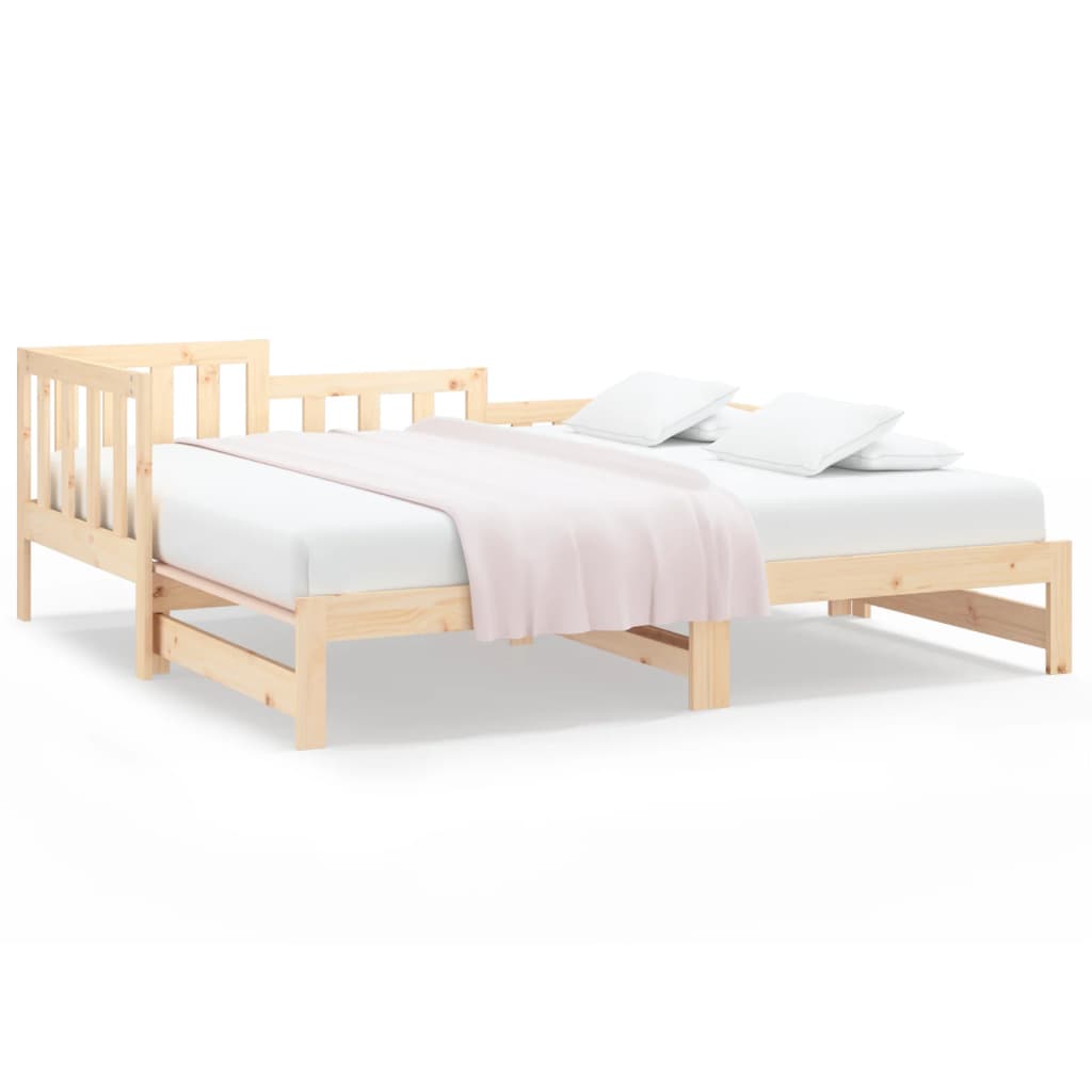 Sofá cama extraíble madera maciza de pino 2x(80x200) cm vidaXL