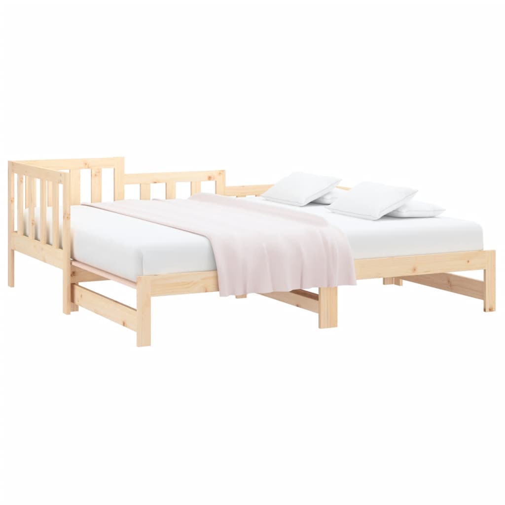 Sofá cama extraíble madera maciza de pino 2x(80x200) cm vidaXL