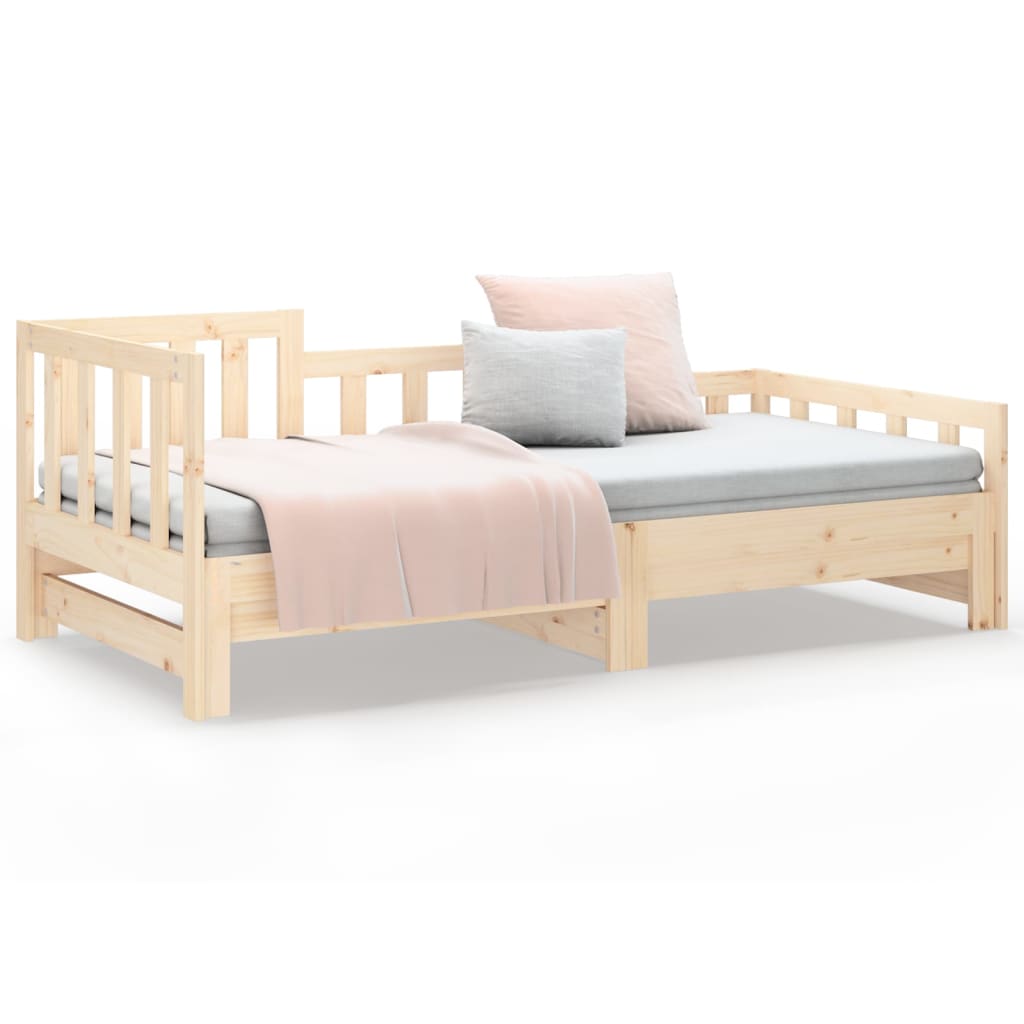 Sofá cama extraíble madera maciza de pino 2x(80x200) cm vidaXL