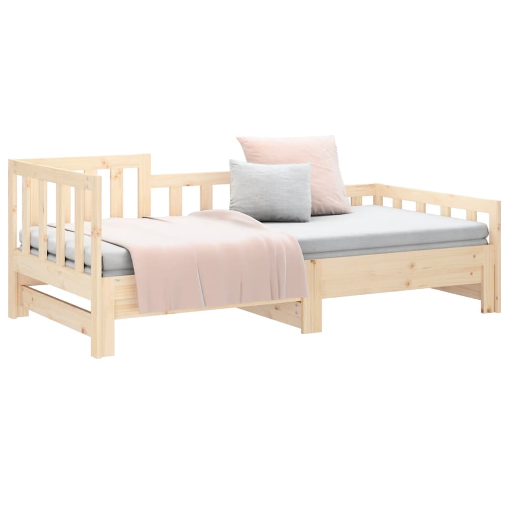 Sofá cama extraíble madera maciza de pino 2x(80x200) cm vidaXL