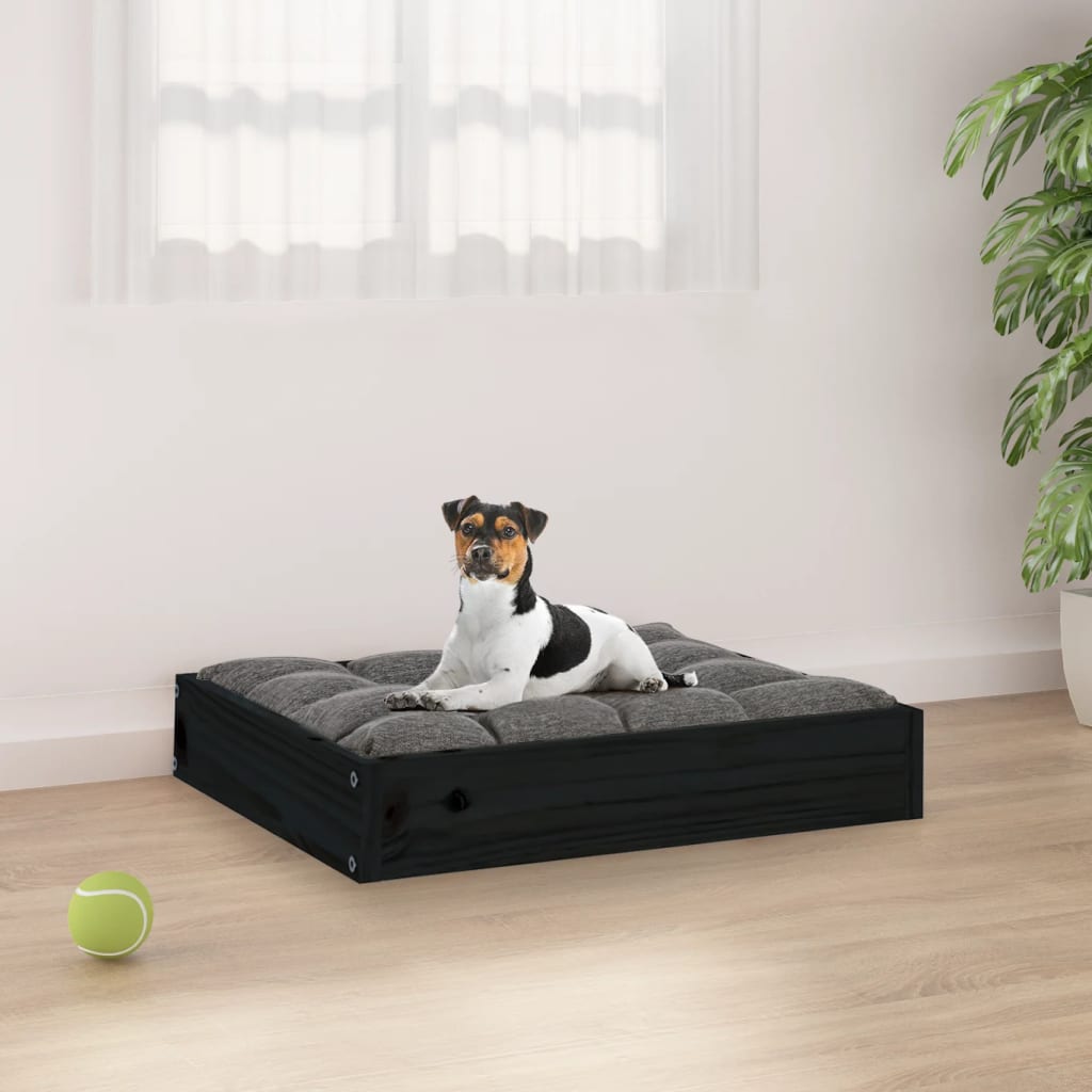 Dog bed solid black pine wood 51.5x44x9 cm v7382 Vetonek