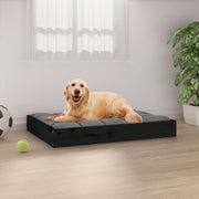 Dog bed solid black pine wood 71.5x54x9 cm v7481 Vetonek
