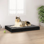 Dog bed solid black pine wood 91.5x64x9 cm v7535 Vetonek