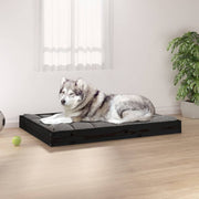 Dog bed solid black pine wood 101.5x74x9 cm v7580 Vetonek