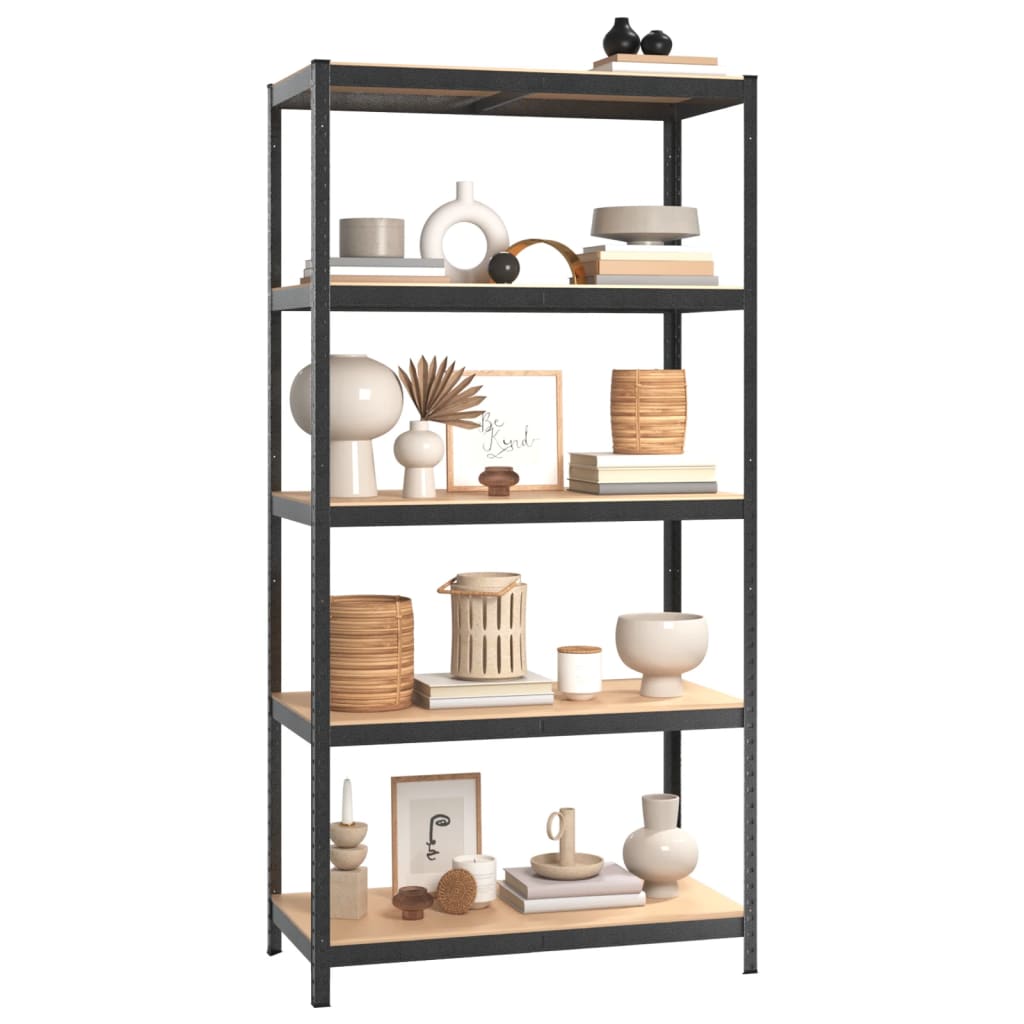 Resistant shelf 5 levels wood gray