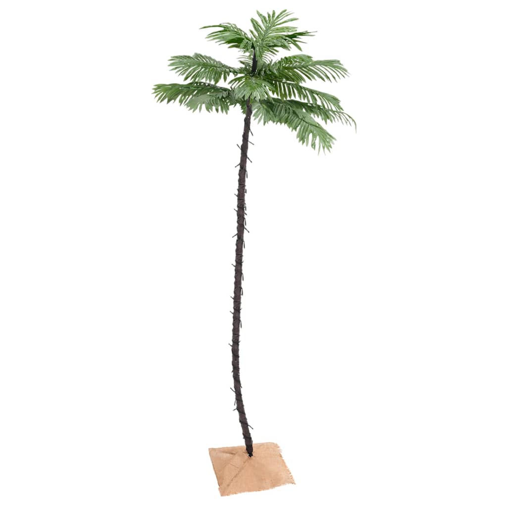 Palmera artificial con 192 LED blanco cálido 300 cm