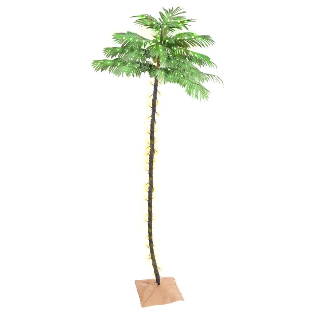 Vetonek Palmera artificial con 252 LED blanco cálido 400 cm