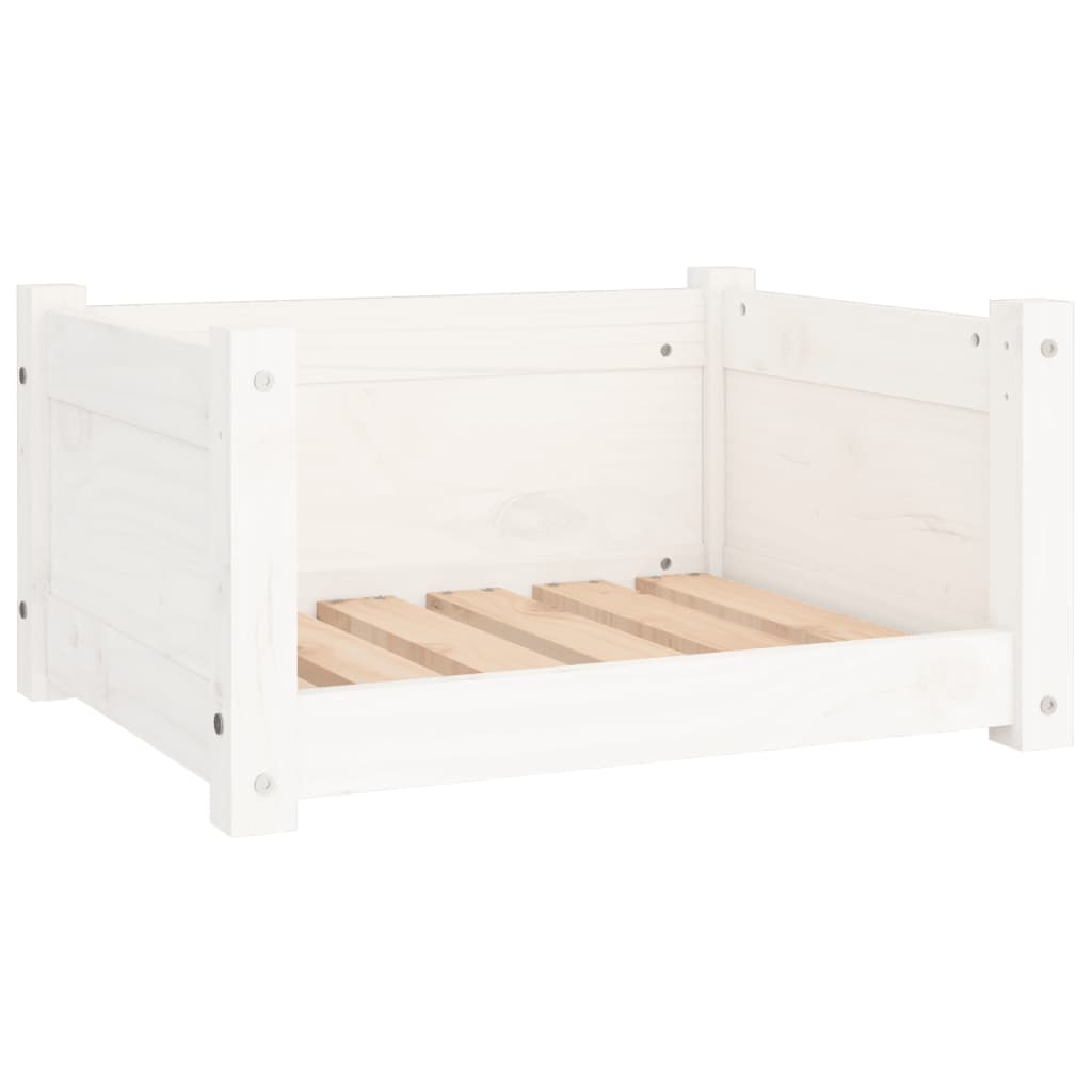 Cama de madeira de pinheiro branco 55,5x45,5x28 cm