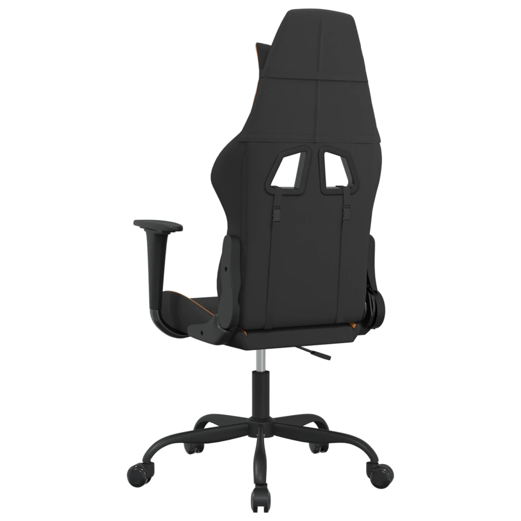 Silla gaming de masaje tela negro y naranja - Vetonek