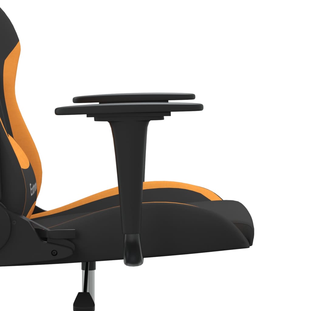 Silla gaming de masaje tela negro y naranja - Vetonek