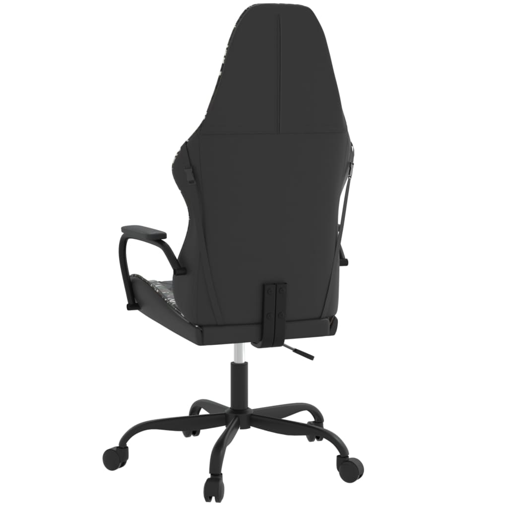 Silla gaming de masaje cuero sintético negro y camuflaje vidaXL