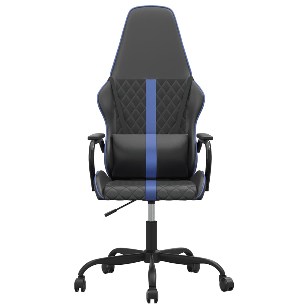 Silla gaming con masaje cuero sintético azul y negro - Vetonek