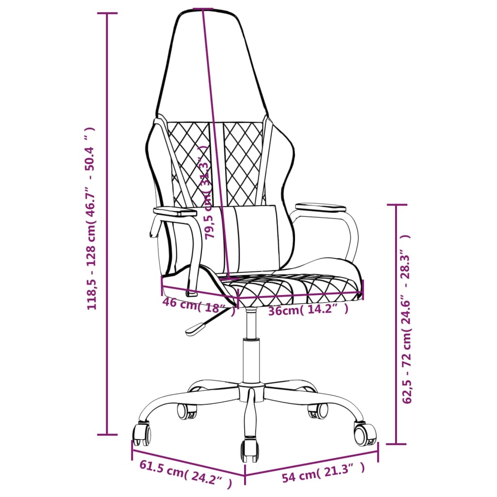 Silla gaming con masaje cuero sintético color camuflaje y negro - Vetonek