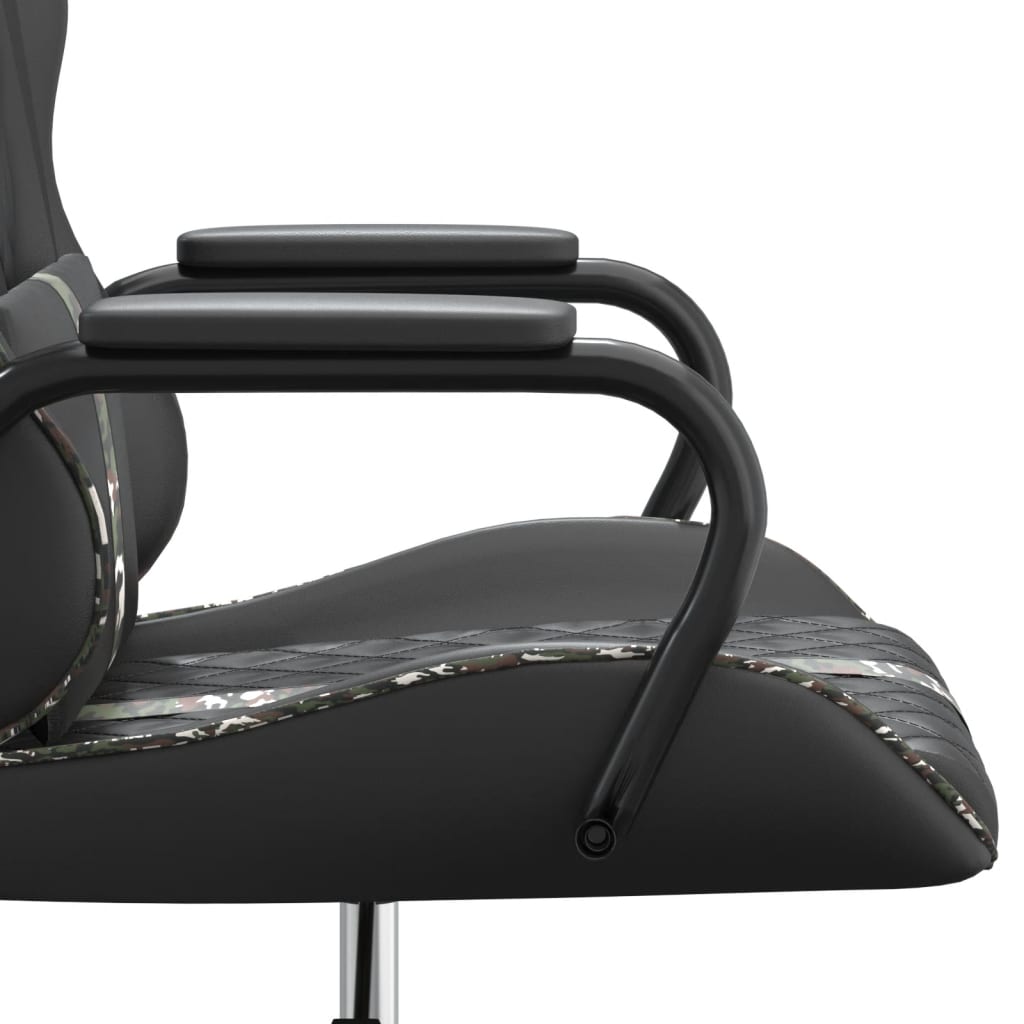 Silla gaming con masaje cuero sintético color camuflaje y negro - Vetonek