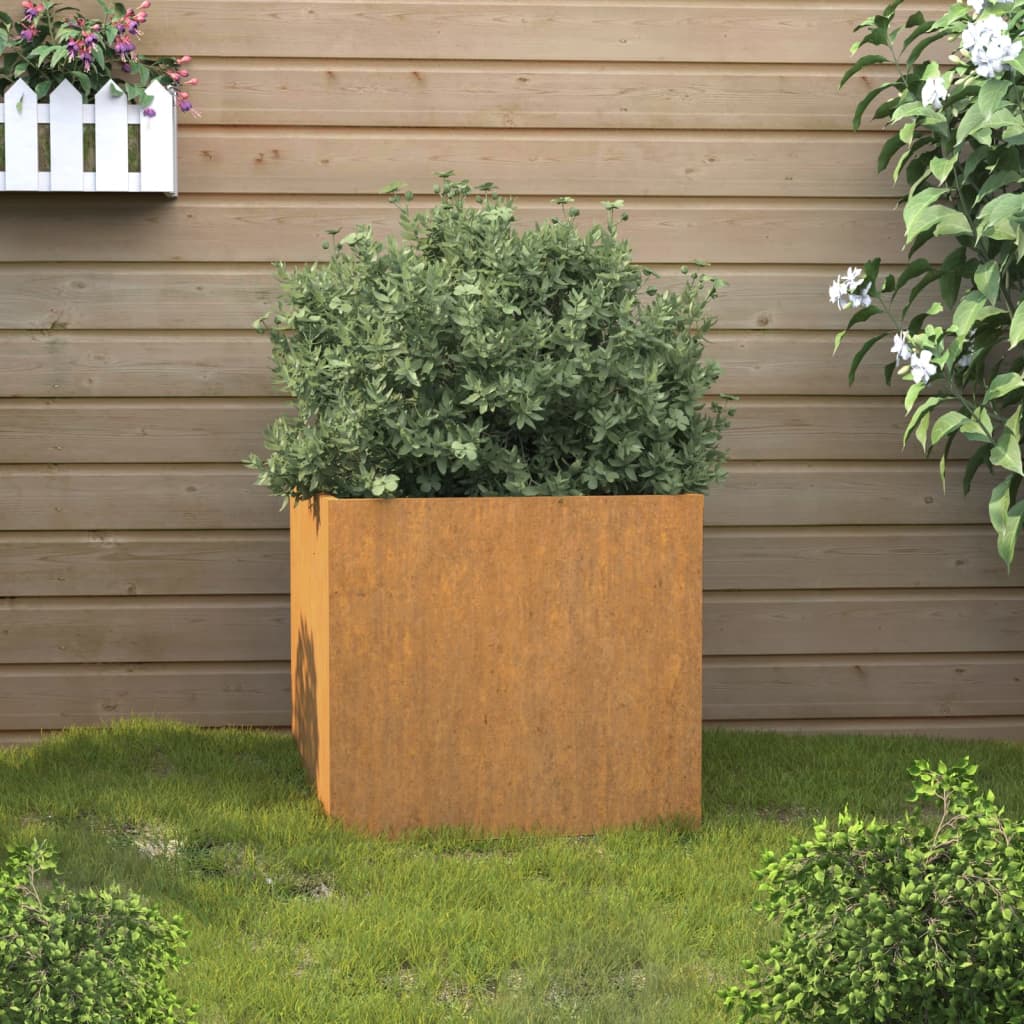 Jardinera de acero corten 42x40x39 cm v5509 Vetonek