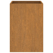 Jardinera de acero corten 42x38x75 cm v5554 - Vetonek