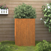 Jardinera de acero corten 42x38x75 cm v5554 Vetonek