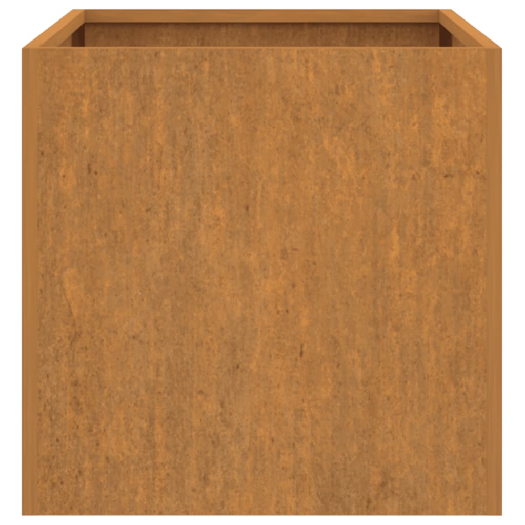 Jardinera de acero corten 62x30x29 cm v5578 - Vetonek