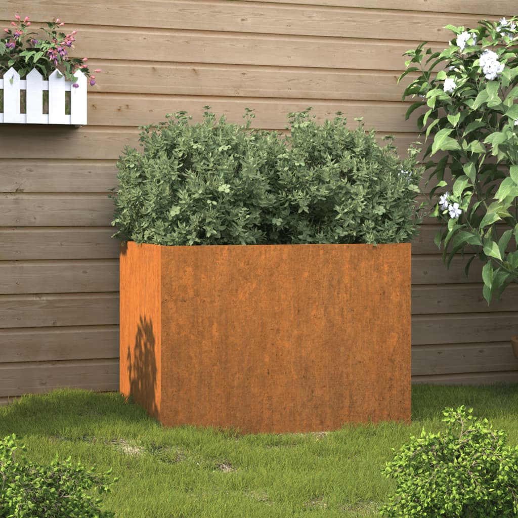 Jardinera de acero corten 62x47x46 cm v5592 Vetonek