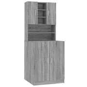 Vetonek Washing Machine Cabinet Sonoma Gray Plywood