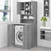 Sonoma V83 gray plywood washing machine cabinet - Vetonek