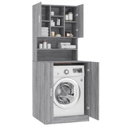 Sonoma V83 gray plywood washing machine cabinet - Vetonek