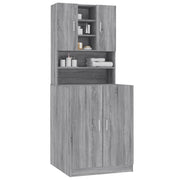 Sonoma V83 gray plywood washing machine cabinet - Vetonek