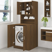 Washing machine cabinet brown oak plywood V5362 Vetonek