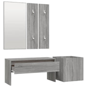 Set di mobili da ingresso in compensato grigio Sonoma v5508 - Vetonek