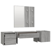 Set di mobili da ingresso in compensato grigio Sonoma v5539 - Vetonek