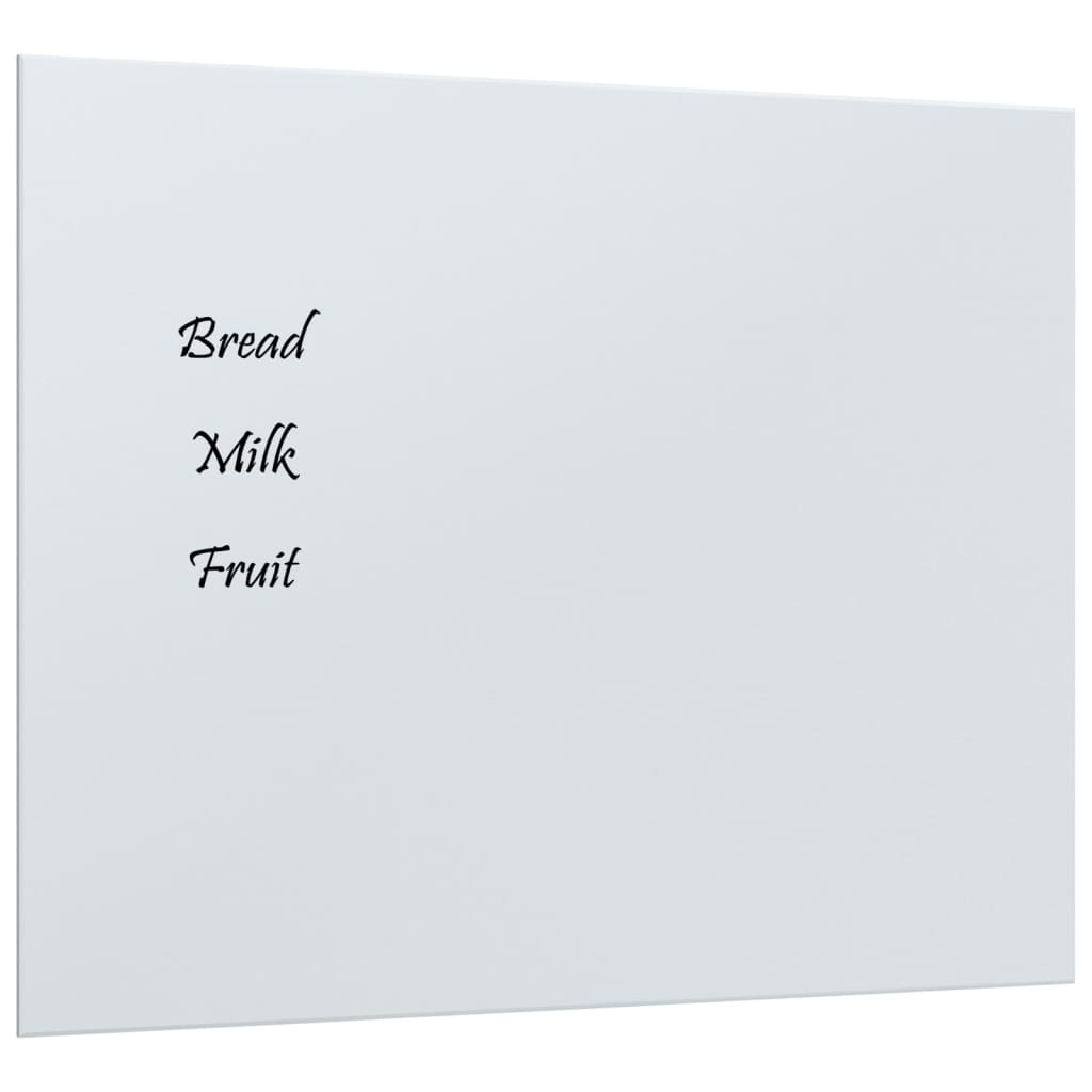 Pizarra magnética de pared vidrio templado blanco 50x40 cm vidaXL