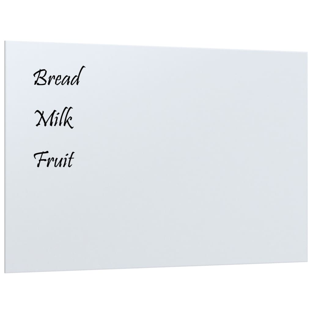 Pizarra magnética de pared vidrio templado blanco 60x40 cm vidaXL