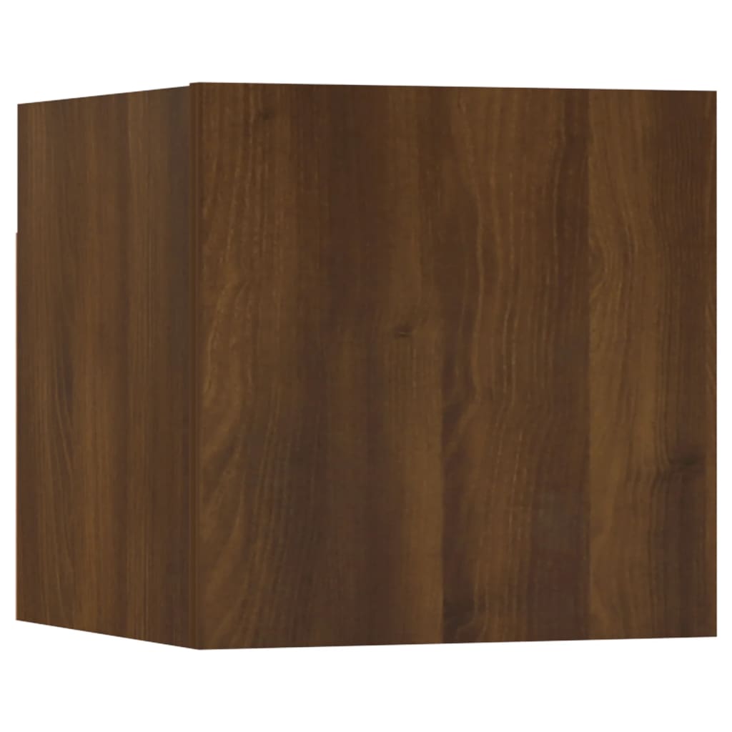 Muebles para TV de pared 8 uds roble marrón 30,5x30x30 cm