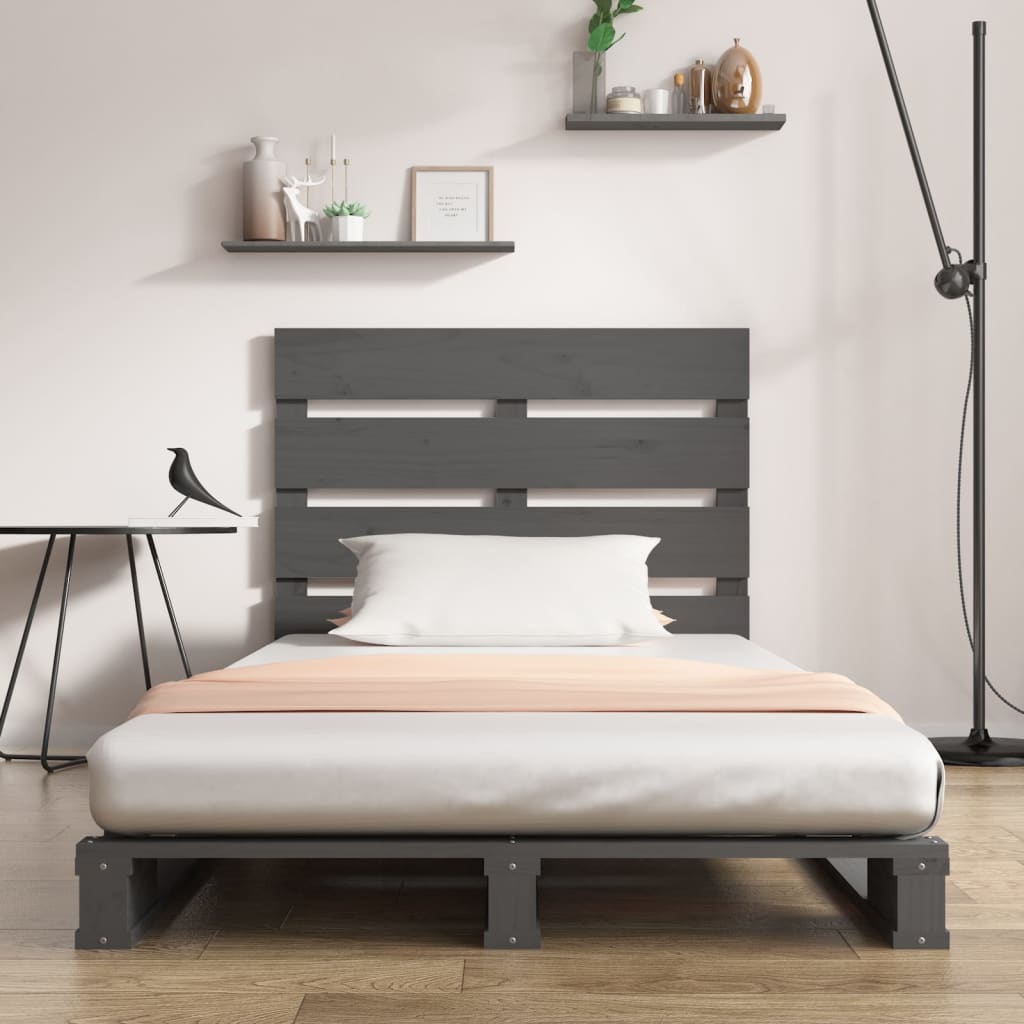 Bed Bed Structure Gray Pine 100x200 cm