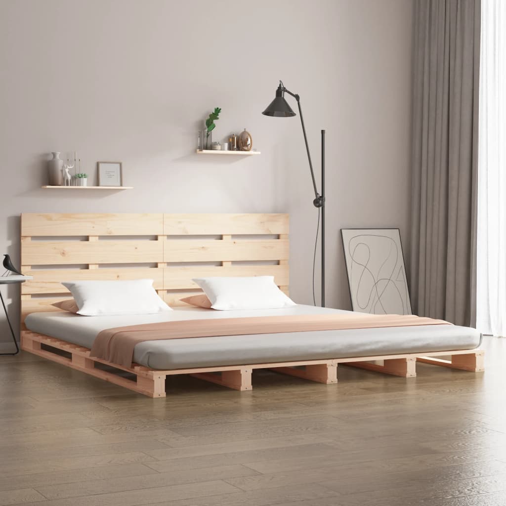 Vetonek Estructura de cama sin colchón madera de pino blanco 150x200 cm