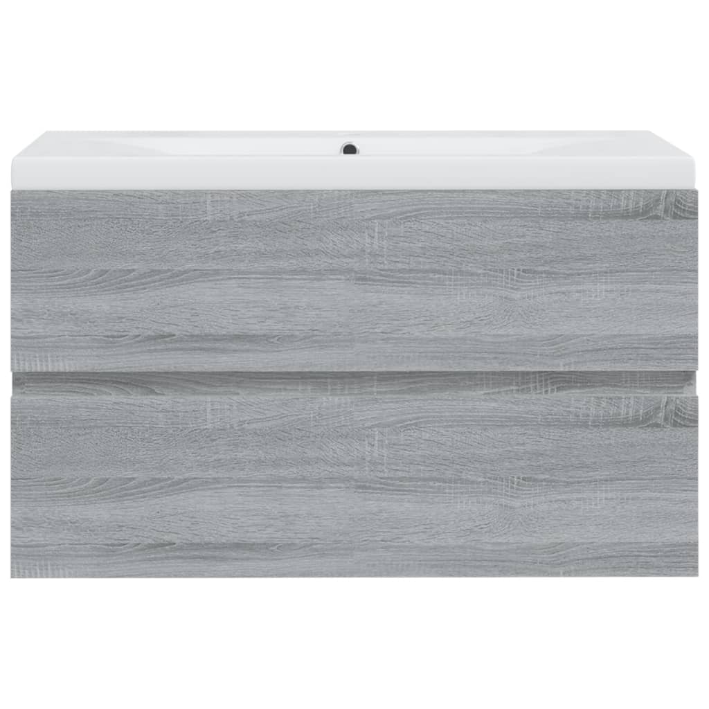 Mueble de baño con lavabo madera gris Sonoma