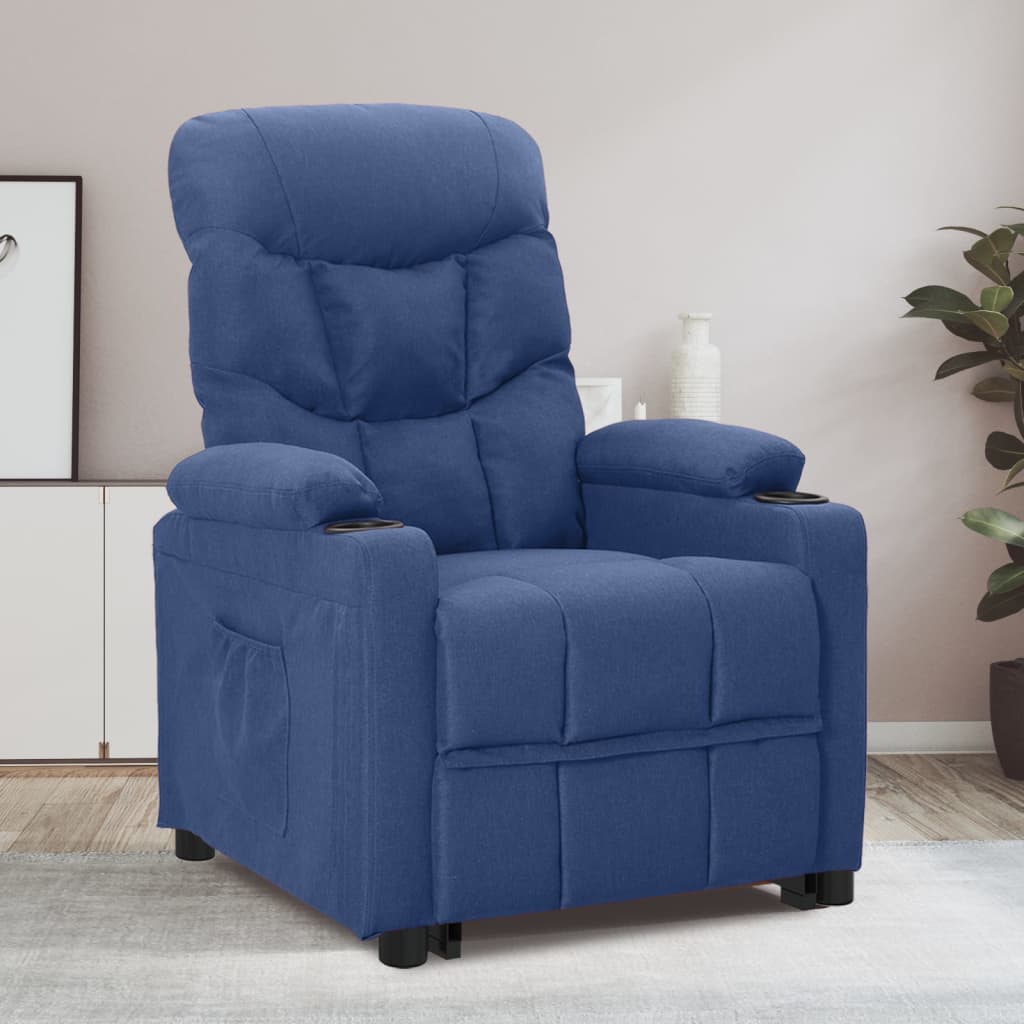 Vetonek Sillón reclinable de tela azul