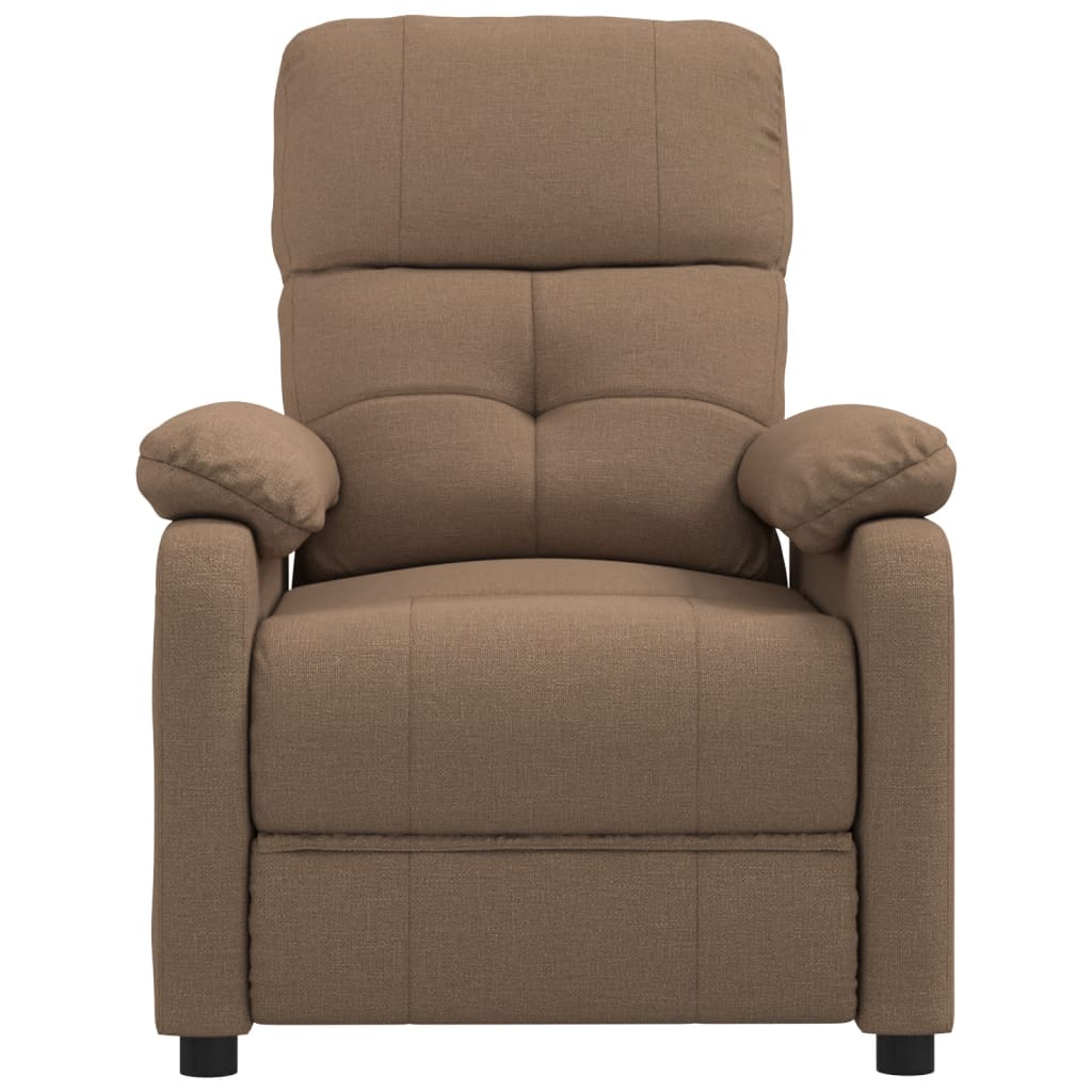 Electric massage armchair Brown fabric